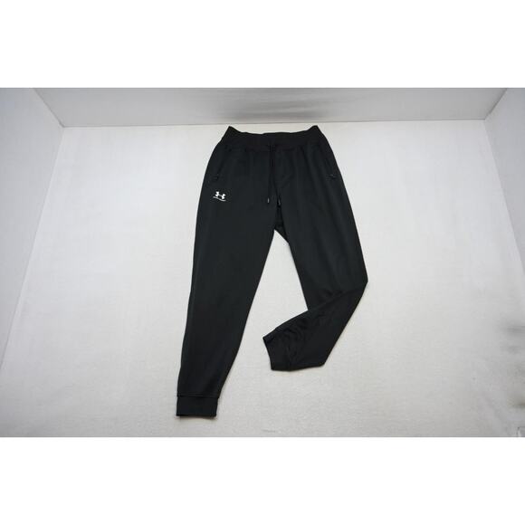 Under Armour Sweat Pants ColdGear Tapered Black Athletic W/Pockets Mens Large - Picture 1 of 9